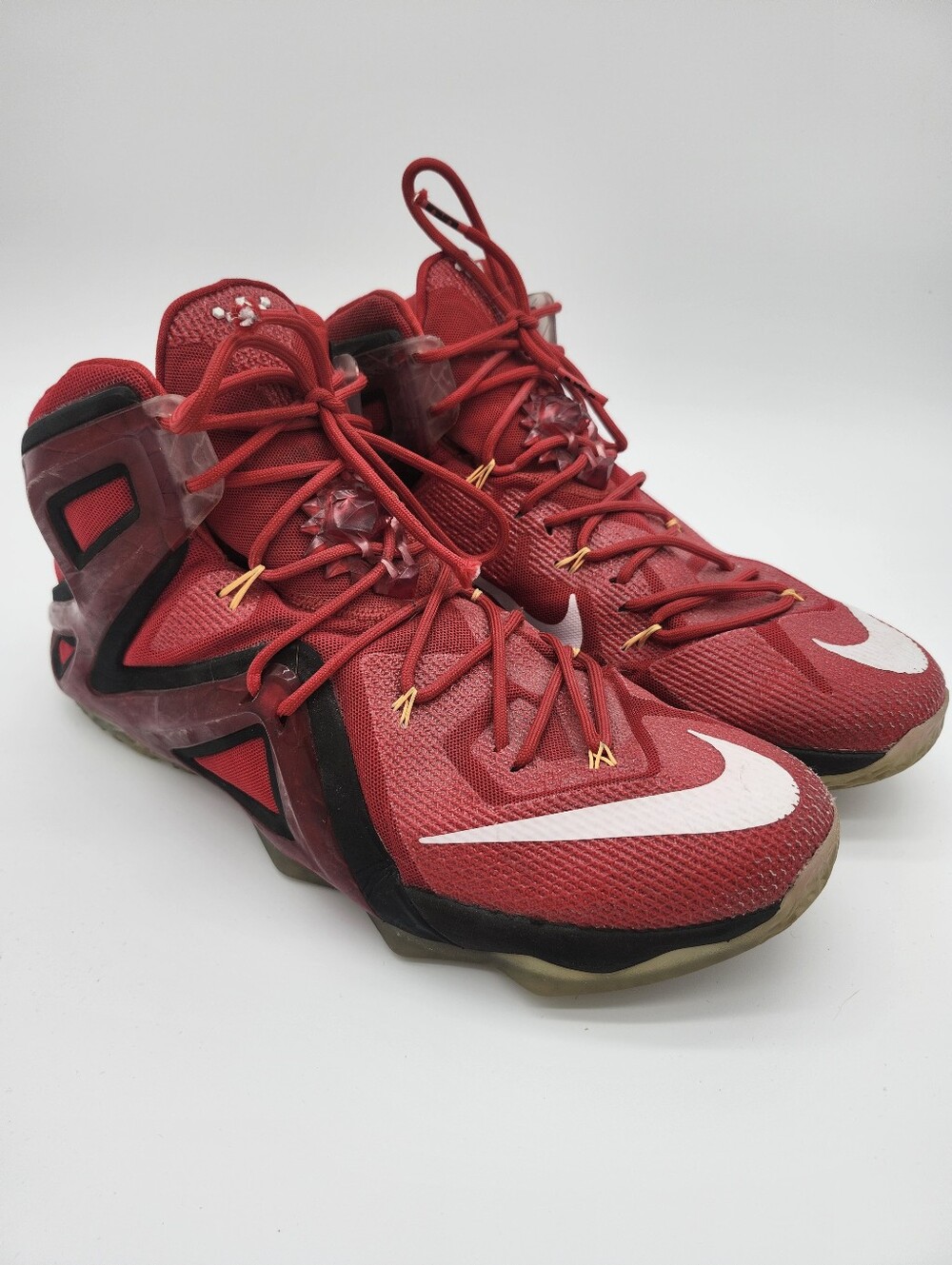 Nike Mens LeBron 12 Heart of a Lion Basketball Shoes Red 684593-601 Used
